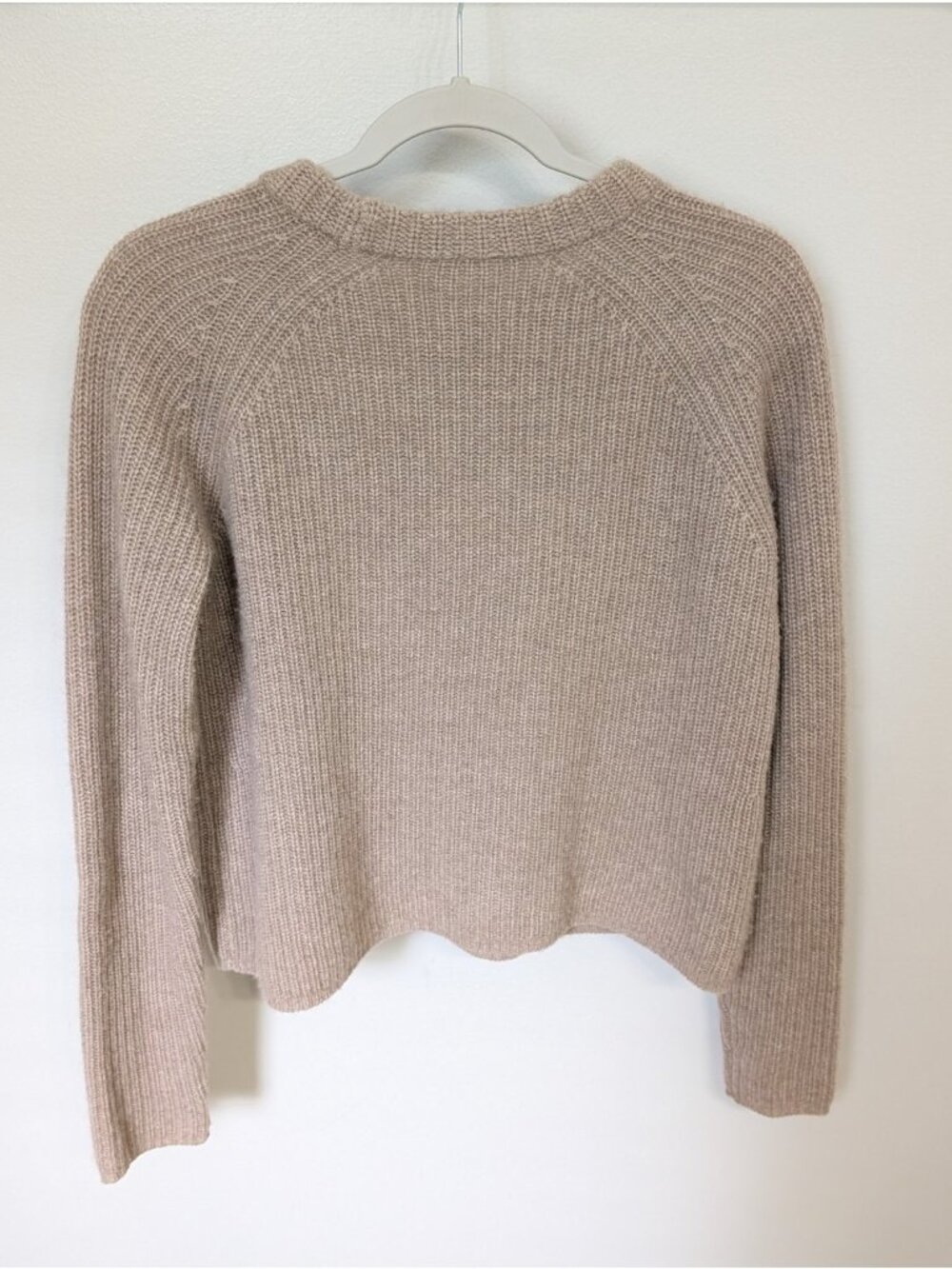 JENNI KAYNE Cashmere Fisherman Sweater Undyed Stone Size Small Quite Luxury - Picture 4 of 8